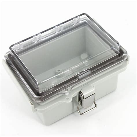 metal box hinge lid black|clear box with hinged lid.